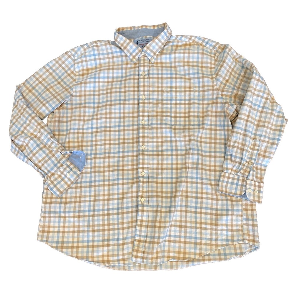 Saddlebred Men's Shirt Long Sleeve Button Down Vintage Oxford  XXL Checkered